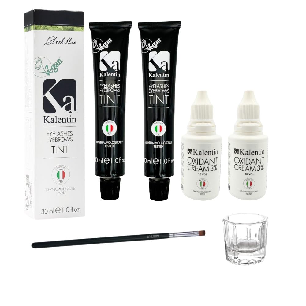 Kalentin Eyebrow Color 2-Pack with 2 Developers - Dark Blonde Shade for Perfect Brows