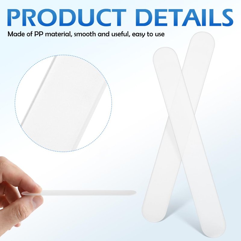 POPETPOP 25 Pack Tongue Depressors, Sturdy Plastic Tongue Scrapers for Oral Cavity Diagnostic, Reusable Flavored Depressors with Smooth Edge for Medical Laboratory Use (Clear)