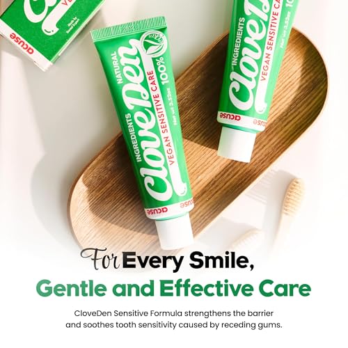 CloveDen Hydroxyapatite Sensitive Teeth Toothpaste, Clove Mint, 3.52 oz