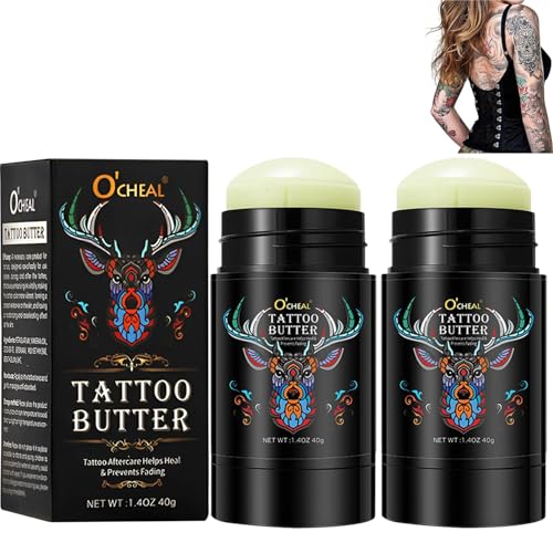 Proamate Organic Tattoo Aftercare Butter Balm 40g Pack of 2 – Nourishing Moisturizer for New & Old Tattoos