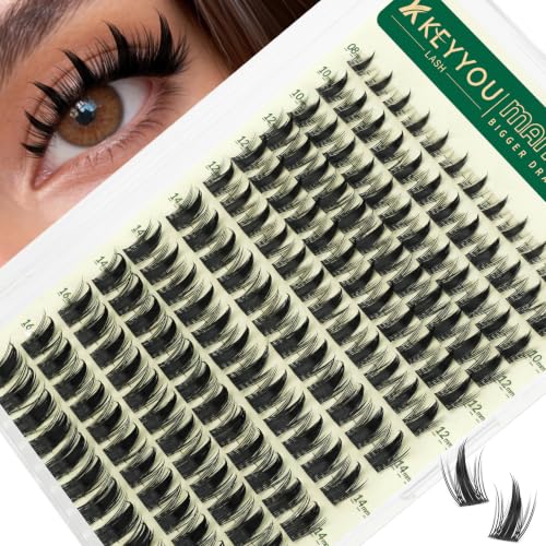 KEYYOU Manga Lash Clusters Soft Band for Natural Look - 144 Pcs