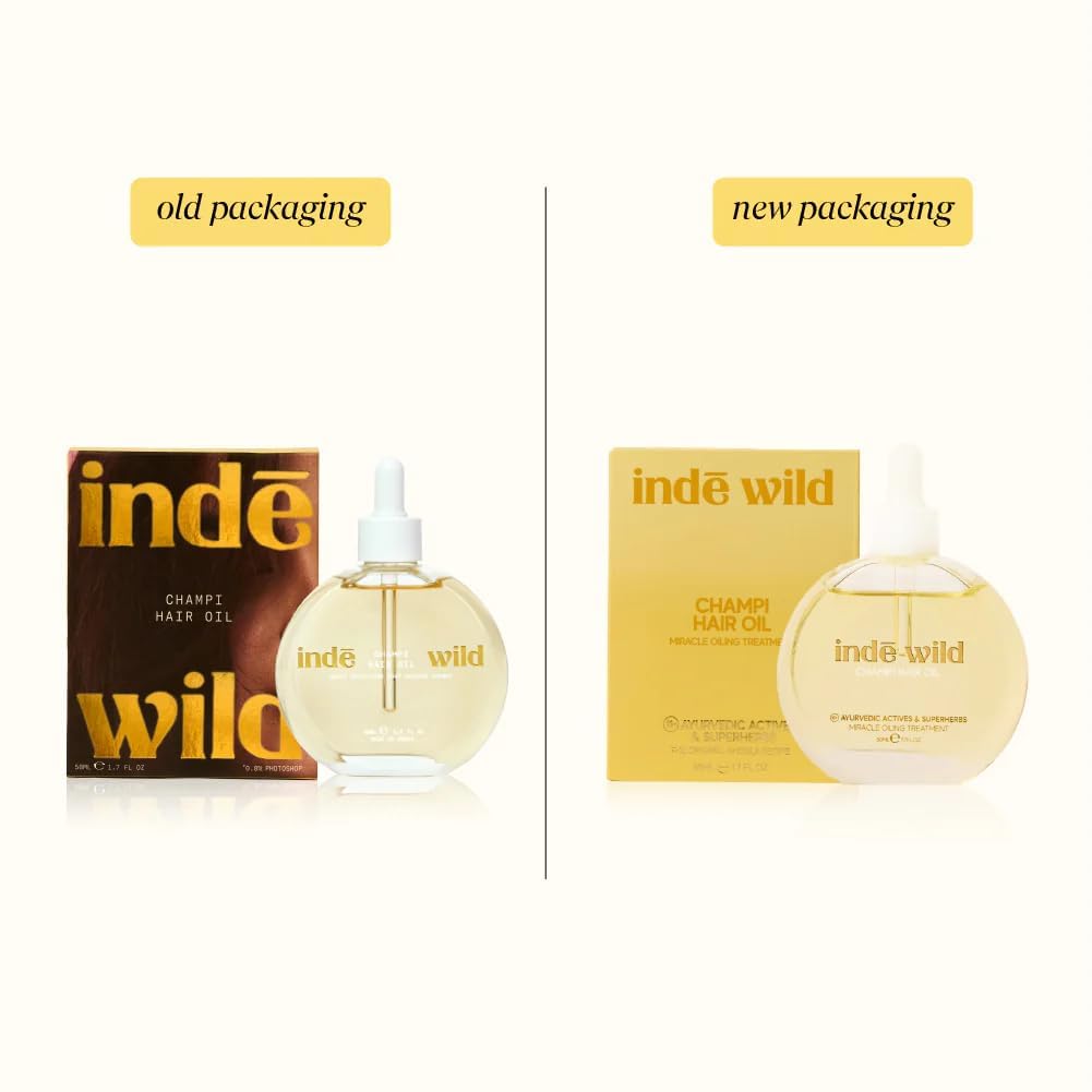 Indie wild Champi Hair Oil, 16+ Ayurvedic Actives, Scalp Massage, Pre-Wash, Overnight Treatment, (50ml)