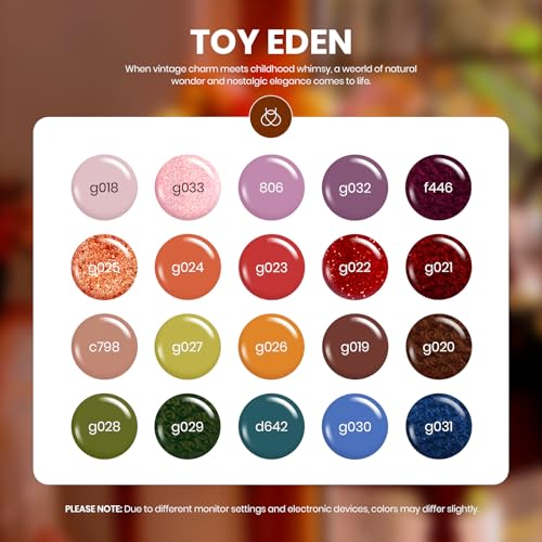Beetles Toy Eden 20 Colors Gel Nail Polish Set - Glitter Finish