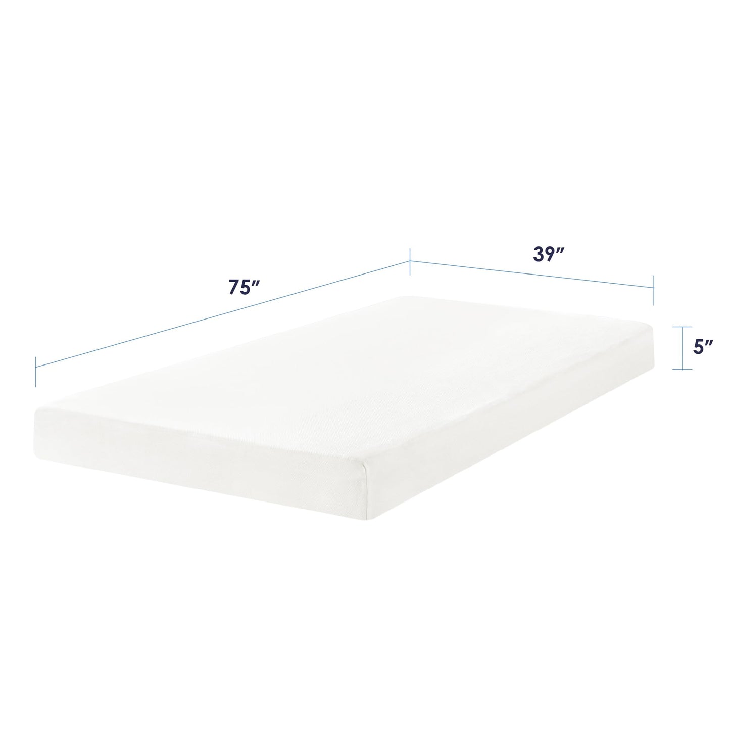 Best Price Mattress 5 Inch Memory Foam Mattress, Medium Firm, Cooling Gel Infused, Certified Safe Foams & Fabric, Mattress in a Box, Twin