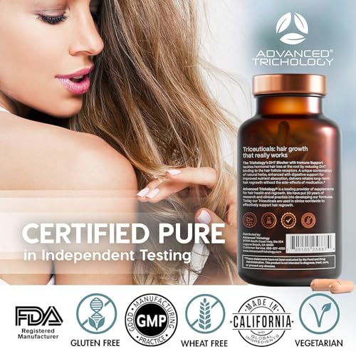 DHT Blocker - Hair Growth Supplement for Genetic Thinning for Men and Women | Approved* by American Hair Loss Association | Guaranteed, Backed by 20 Years of Experience in Hair Loss Treatment Clinics
