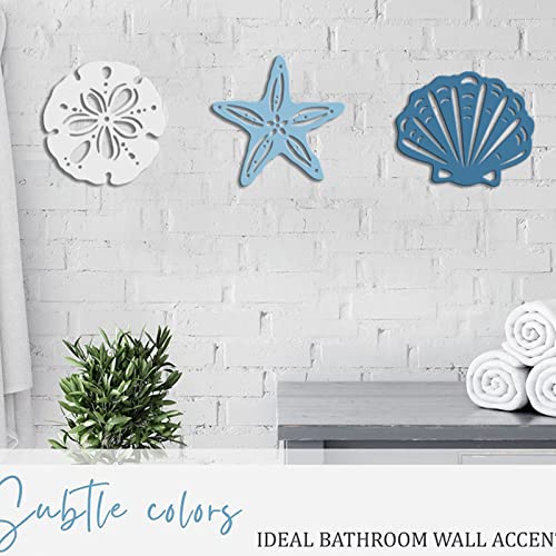 36Pcs Wooden Beach Ornaments - Starfish & Shells for DIY Decor