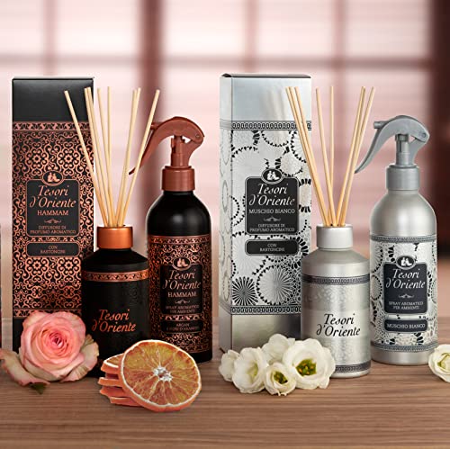 Tesori d'Oriente White Musk Reed Diffuser 200ml - Long-Lasting Aromatic Environment