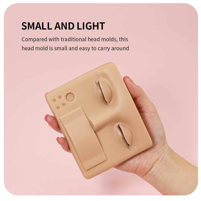 ANNAFRIS Lash Mannequin Head,3-in-1 Eyelash Extension Mannequin Head with 4 Pairs Removable Eyelids,Mannequin Head for Lash Extension Training(Skin Color)