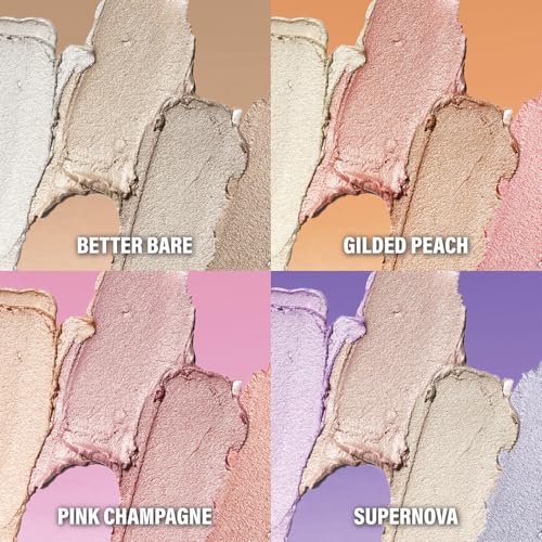 POP Beauty Prismatic Blush & Highlighter Palette - Ethereal 3D Glow, 4 Shades