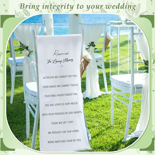 Wedding Memorial Chair Sign - Reserved for Loved Ones in Heaven