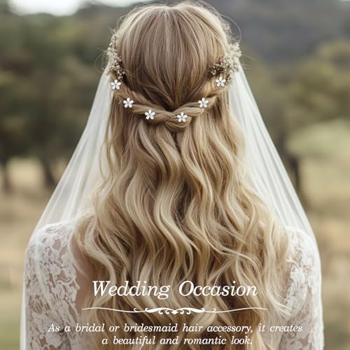 Mini Rhinestone Flower Hair Clips for Women - 20 Pack