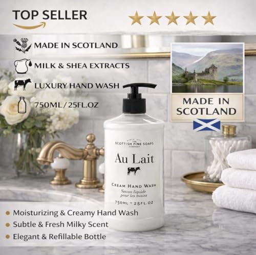 Scottish Fine Soaps Au Lait Aloe Vera Hand Wash 25.3oz with Pump