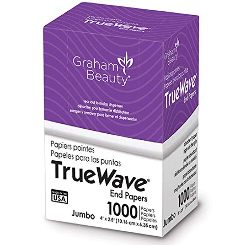 Graham Truewave Jumbo Perm End Papers - 1000 Pack, 4" x 2.5"