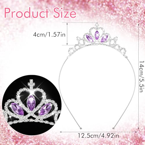 Silver Crystal Tiara Crown for Women - Rhinestone Hair Accessory