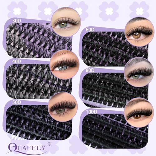 DIY Eyelash Extension Kit with 6 Styles, 8-16mm D Curl Lashes