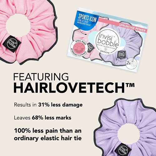 Invisibobble Spiral Hair Ties with Night Reflective Trim – Strong Elastic Hair Rings for Thick Hair