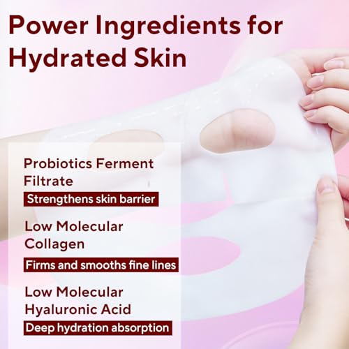 Nityrliv Collagen Face Mask - 4 Pack Deep Hydrating Overnight Mask
