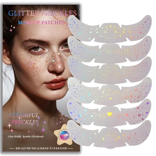 Holographic Glitter Freckles for Face & Body - Festival Makeup