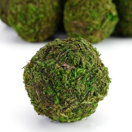 12-Pack Decorative Moss Balls - 2” Bowl Fillers for Centerpieces