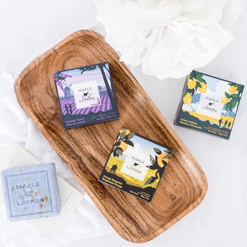 Maple & Lather Triple Milled Bar Soap with Shea Butter, Lemon Verbena, 209g