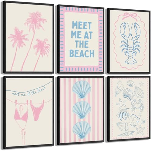 Coastal Granddaughter Canvas Wall Art Set - 6 Pieces, 8x10in