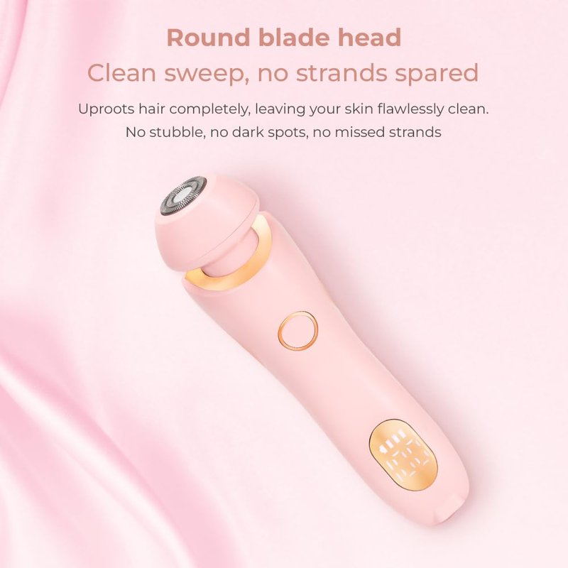 Women Intimate Shaver, Body Groomer Dual Head Bikini Trimmer 2 in 1 Electric Razors Cordless Dry/Wet Use for Pubic Hair, Armpit, Facial Hair Painless Removal Waterproof Rechargeable, for Underarm Leg