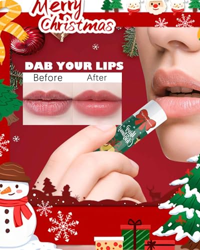 YizanYan 10Pcs Christmas Lip Balm Set – Natural Hydration & Nourishment, Non-Sticky Lip Care Gift