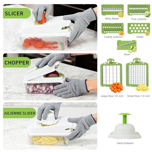 Adjustable Mandoline Slicer with 7 Stainless Steel Blades