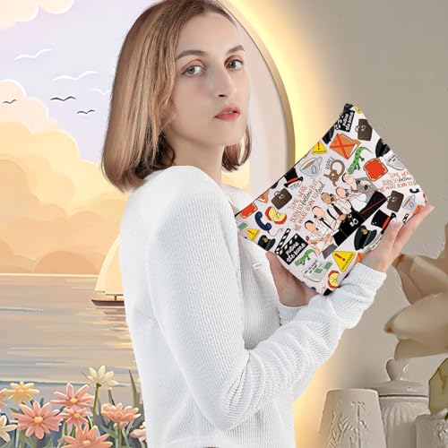 LEVLO Ewen Montagu Dun Makeup Bag - Inspirational Cotton Cosmetic Pouch