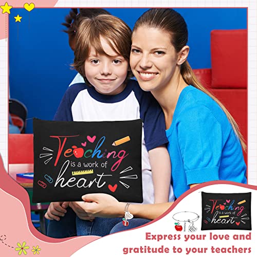 MTLEE Teacher Gift Set - 4 Cosmetic Bags & 4 Bracelets: A Work of Heart