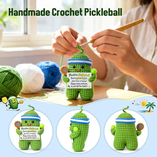 Funny Crochet Pickleball Gifts for Men & Women - Positive Vibes