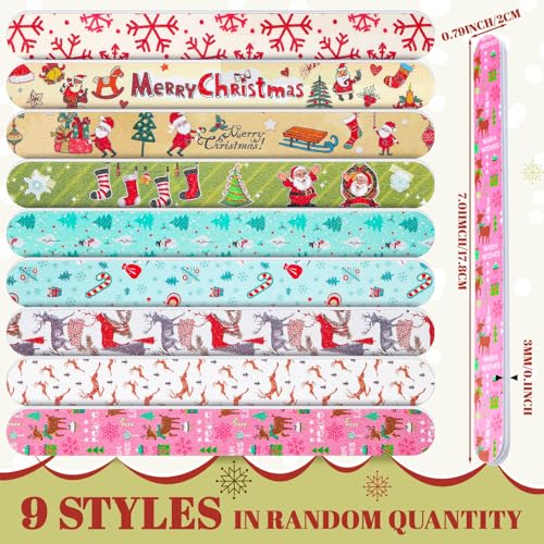 45 Pack Christmas Nail Files, Double-Sided Emery Boards for Party Favors