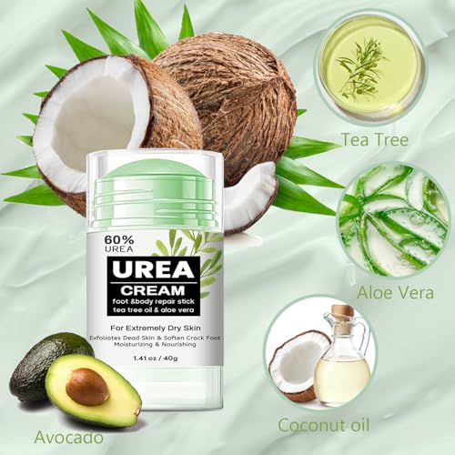 60% Urea Cream Stick for Cracked Heels & Calluses – Tea Tree Oil & Aloe Vera