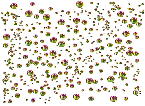 Bymitel Vitrail Medium Rhinestones 6 Sizes 5000PCS Glass Flatback Gems for Jewelry & Crafts