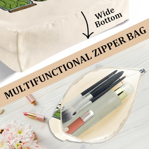 Jeilink Love Pickle 0923 Canvas Tote & Cosmetic Bag Set - Funny Pickle Gifts for Women & Pickle Lovers
