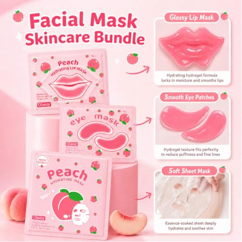30-Piece Skin Care Set: Lip Masks, Eye Patches & Face Masks