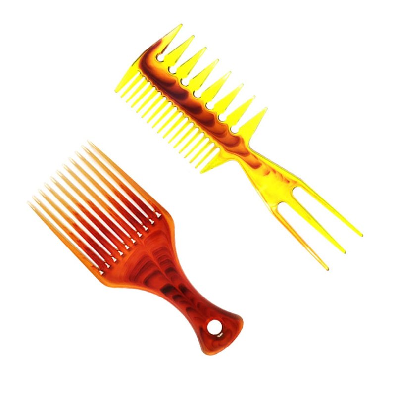 Oil Hairstyle Comb for Men 8.26 Inch Wide Tooth Hair Styling Comb with Scalp Massage Lightweight Salon Tool for Slicked-Back and Pomade Hairstyles 2 Pack