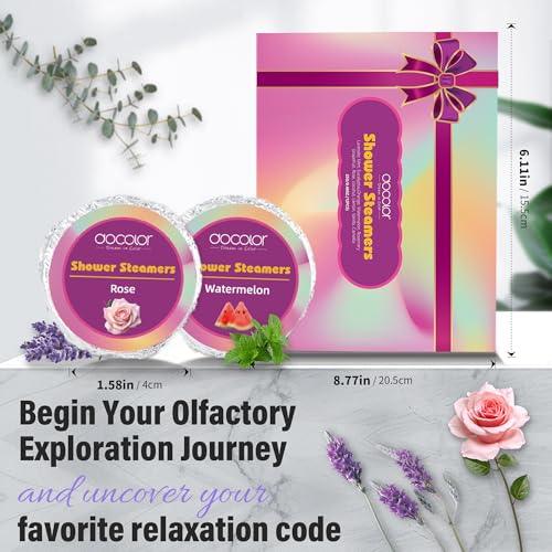 docolor 12-Pack Shower Steamers Aromatherapy Gift Set - Stress Relief