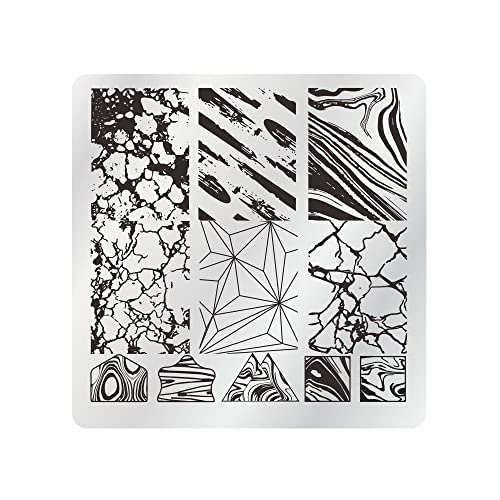VNC Nail Stamping Plates Set 15pcs with Stamper & Scraper - Nail Art Template
