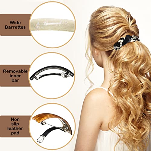 Yinder 9 Pcs Tortoise Shell Hair Barrettes - Elegant French Clips