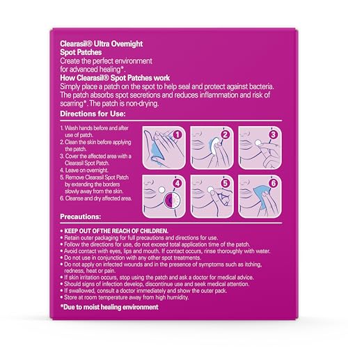 Clearasil Day & Night Acne Spot Patches, 30 Count - Hydrocolloid Treatment