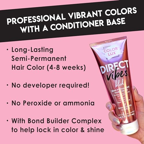 Color Lux Semi-Permanent Hair Color Silver 8 fl oz - Direct Vibes, Vegan & Cruelty-Free