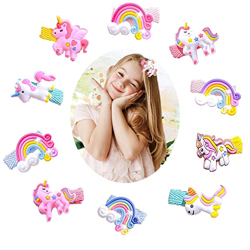 Cute Animal Hair Clips for Girls - 10 Pcs Colorful Barrettes