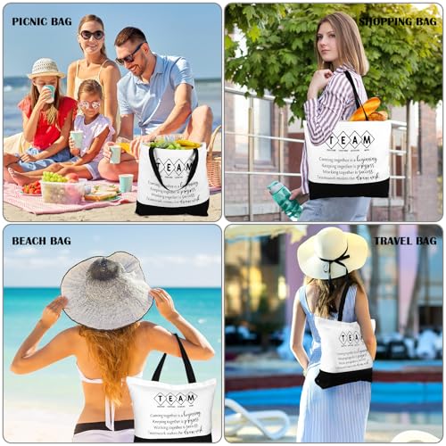 Employee Appreciation Tote Bags - 4 Pack Canvas Gifts for Team