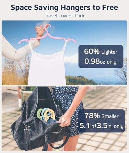 20 Pack Portable Travel Hangers - Compact, Foldable & Durable