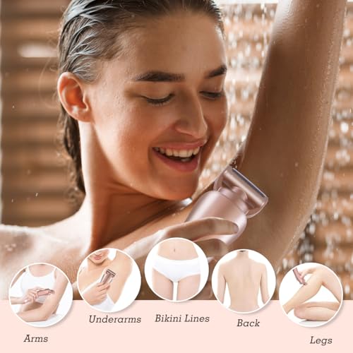 Women’s Electric Bikini Shaver & Facial Hair Removal Trimmer IPX7 Waterproof