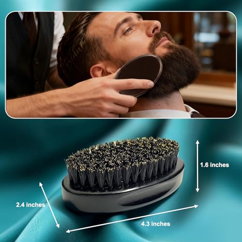 Natural Boar Bristle Beard Brush for Men | Wooden Handle, Travel Size