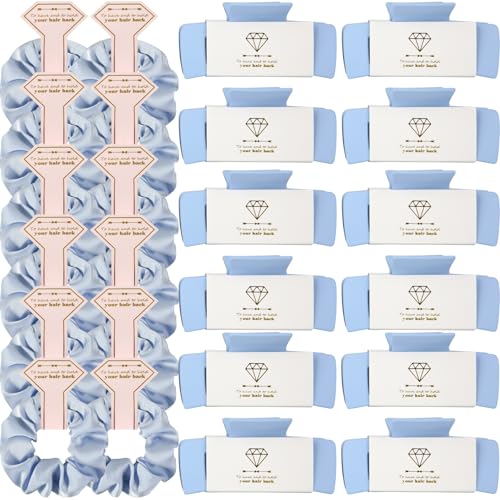 Loanzeg Bridesmaid Proposal Gift Set: 8pcs Hair Claw Clips & 8pcs Scrunchies