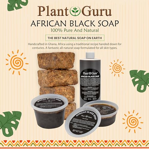 Plant Guru African Black Soap 5 oz - All-Natural Skincare Bar