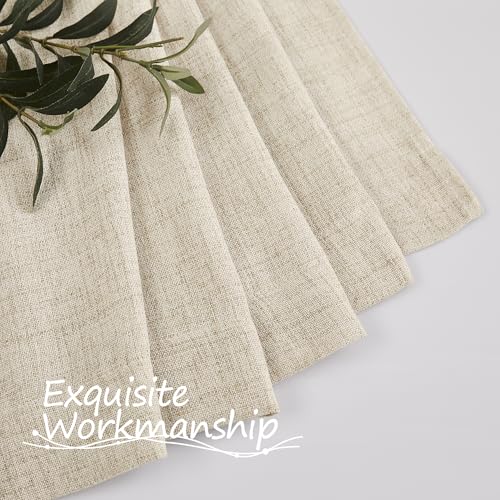 Tollpiz Semi-Sheer Linen Door Curtain Panel - 25x40" Natural